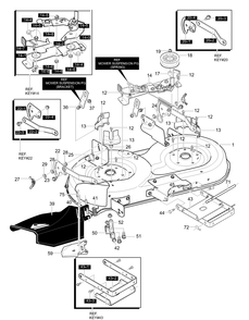 Deck Assembly (Part 2) Diagram and Parts List for 425608X58A 2001 Briggs and Stratton Lawn Tractor